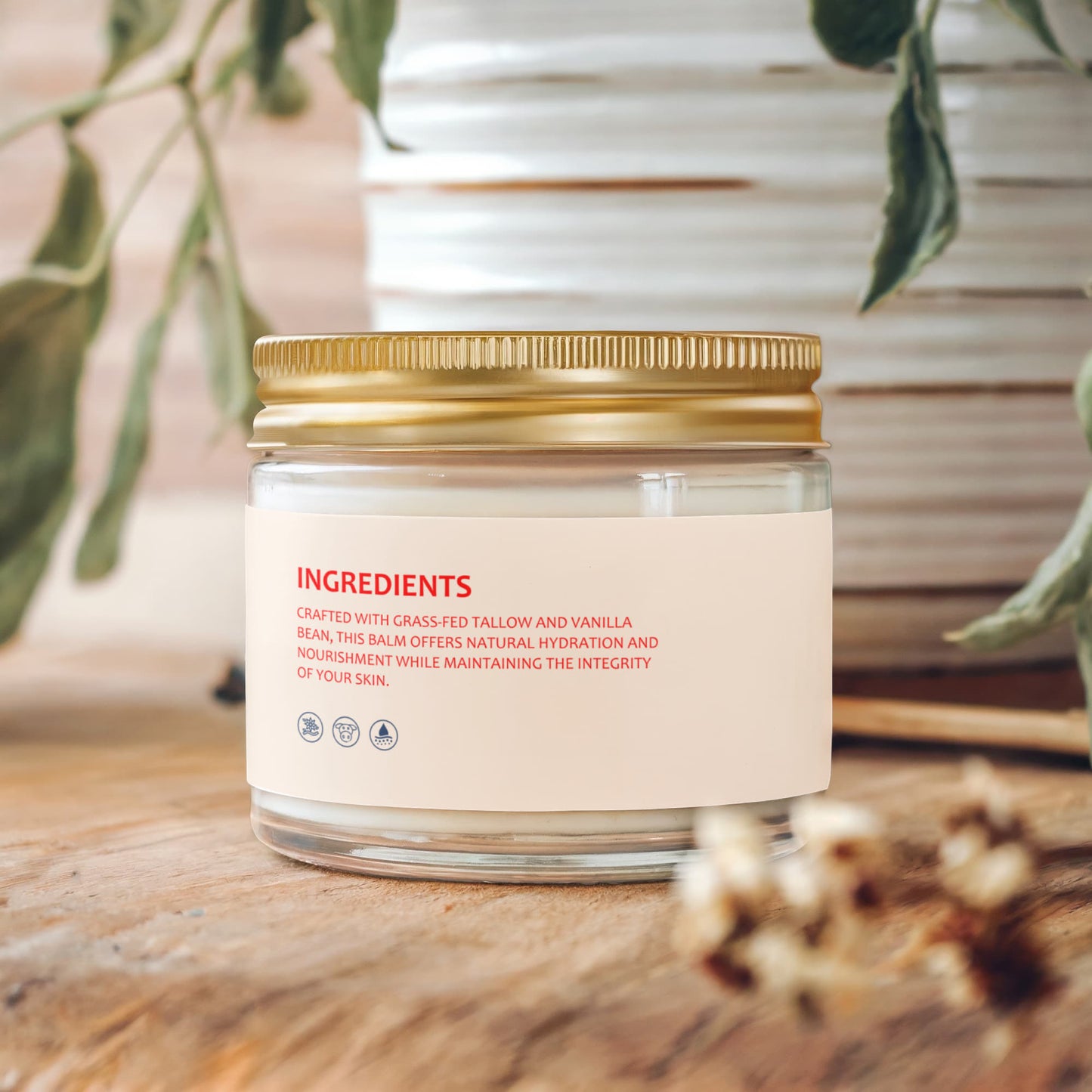 MONAVIE Whipped Grass-Fed Tallow Balm with Vanilla Bean