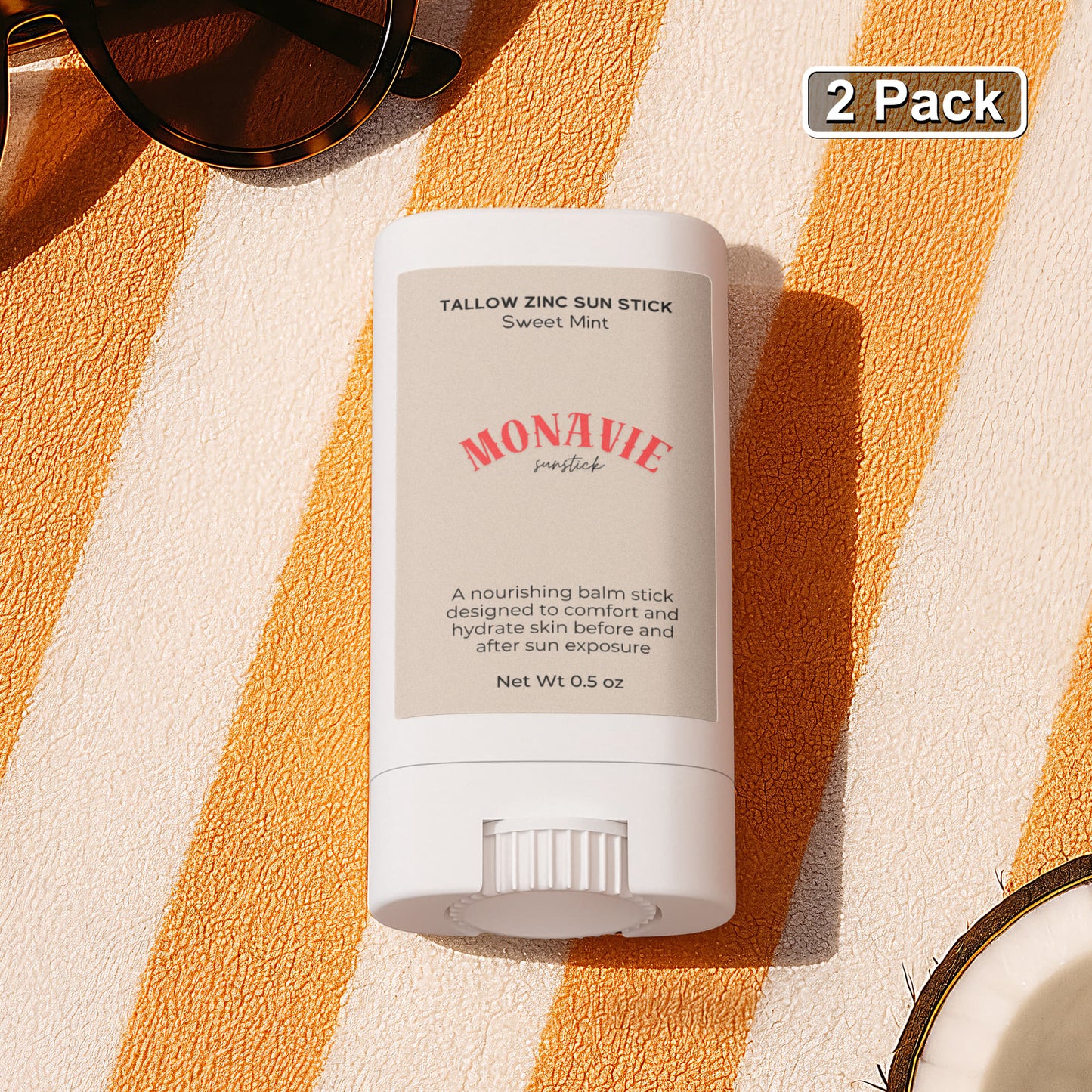 MONAVIE 2 Pack Tallow Zinc Sun Stick