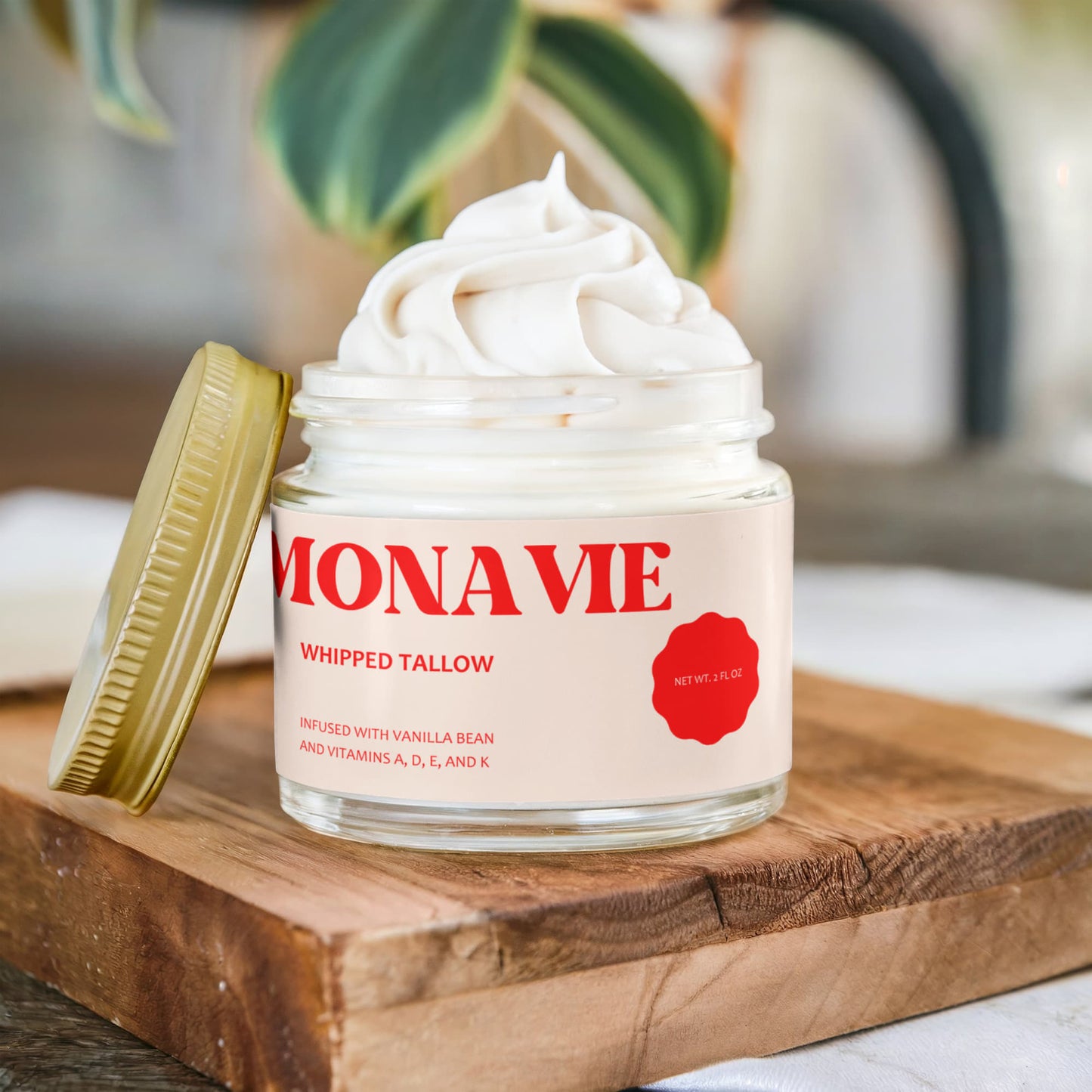 MONAVIE Whipped Grass-Fed Tallow Balm with Vanilla Bean