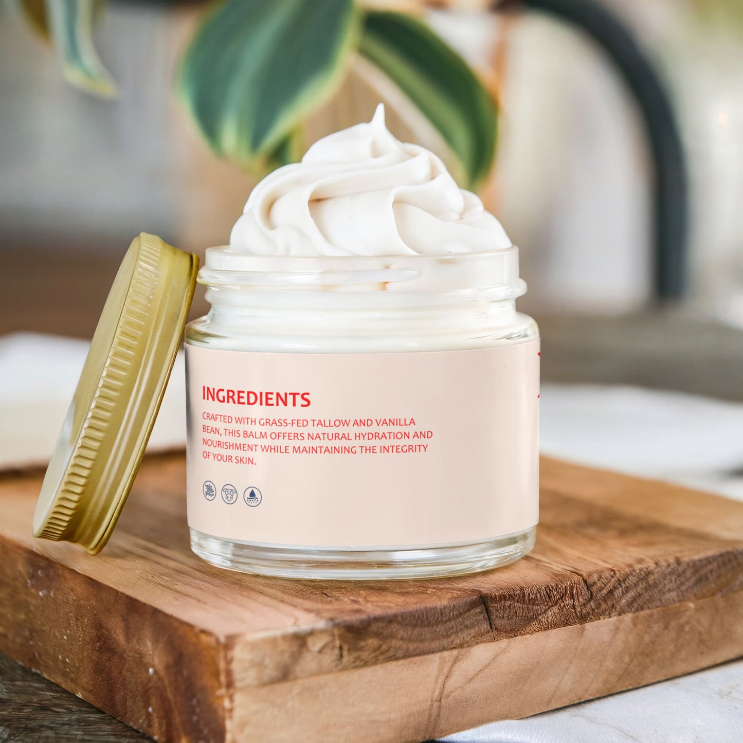MONAVIE Whipped Grass-Fed Tallow Balm with Vanilla Bean