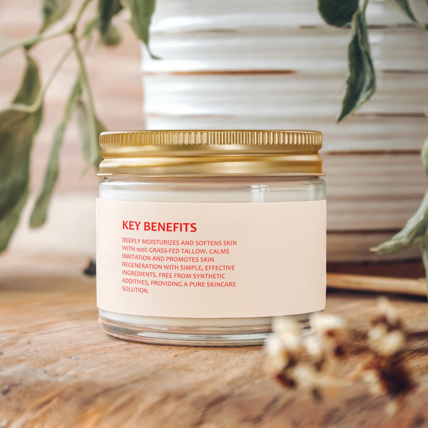 MONAVIE Whipped Grass-Fed Tallow Balm with Vanilla Bean
