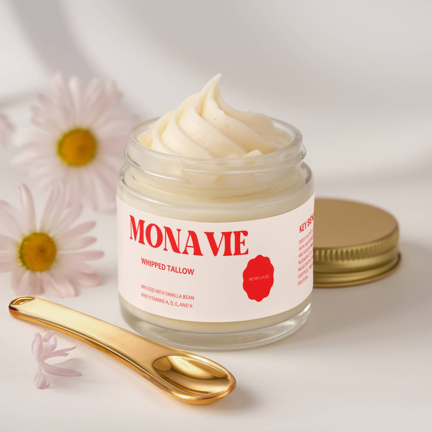 MONAVIE Whipped Grass-Fed Tallow Balm with Vanilla Bean